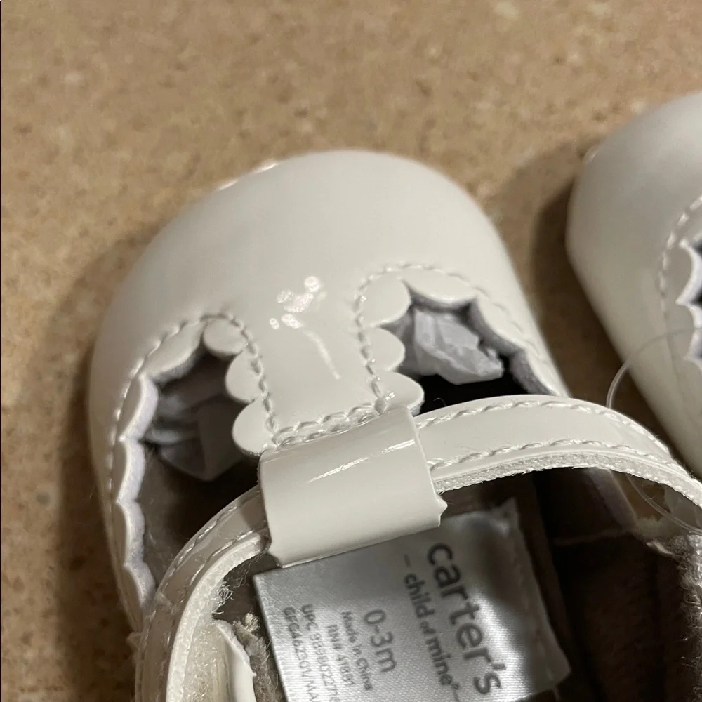 Child of Mine White and Brown Baby Shoe Set